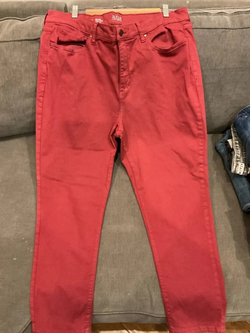 a.n.a. High-Rise Skinny Ankle Jeans | Burgundy Red | Size 18 | Like New